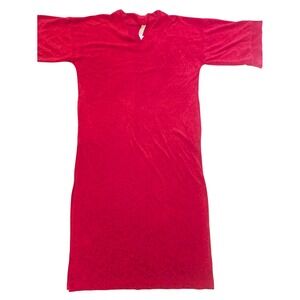 Diamond Tea‎ Dream Shoppe Red Velvet Lounge Dress Robe Long Sleeve Womens